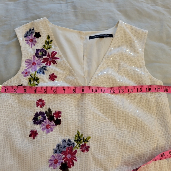 One of a Kind NWOT French Connection dress with sequin and embroidery - Picture 3 of 4
